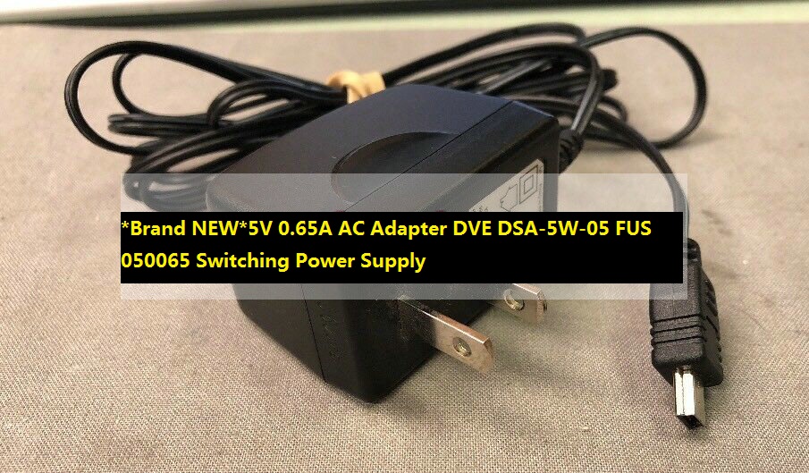 100% Brand New & High Quality DVE 5V 0.65A AC Adapter DSA-5W-05 FUS 050065 Switching Pow